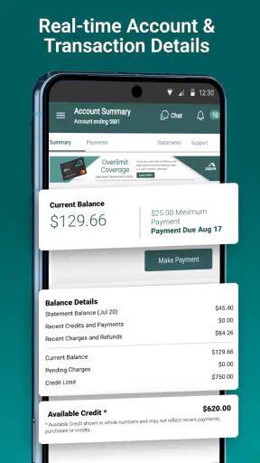 Aspire Account Center screenshot