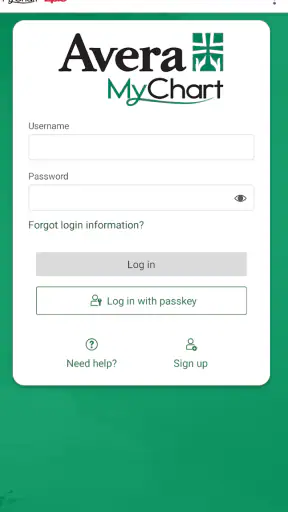 Avera MyChart screenshot