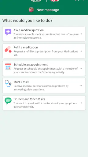Avera MyChart screenshot