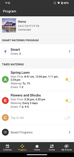B-hyve screenshot