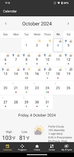 B-hyve screenshot