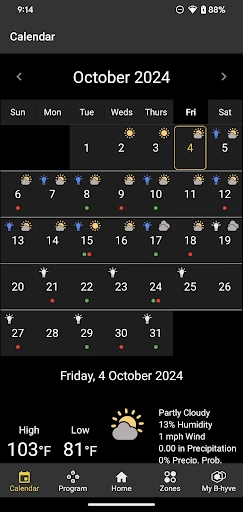 B-hyve screenshot