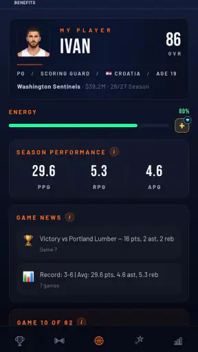 Basketball Career Sim 2026 screenshot