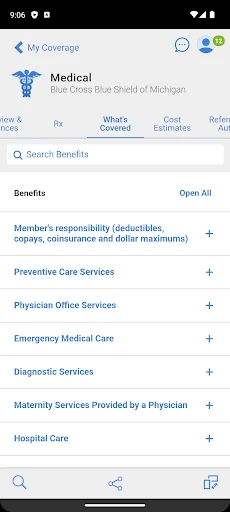 BCBSM screenshot