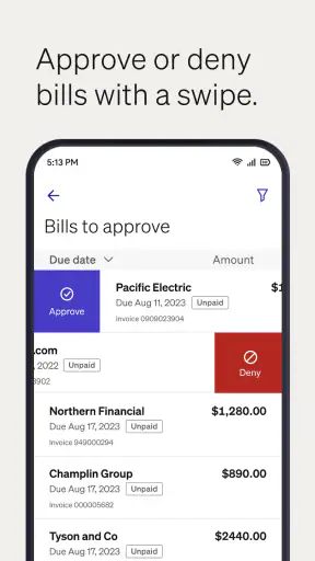 BILL AP & AR Business Payments screenshot