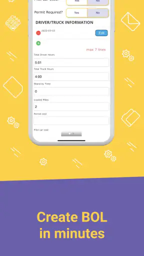Bill of lading screenshot
