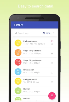 Blood Pressure Diary screenshot