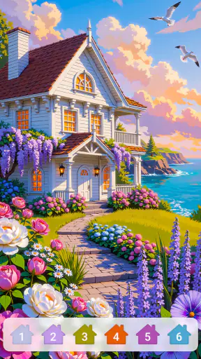 Cabin & House Paint by Numbers screenshot