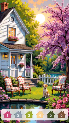 Cabin & House Paint by Numbers screenshot