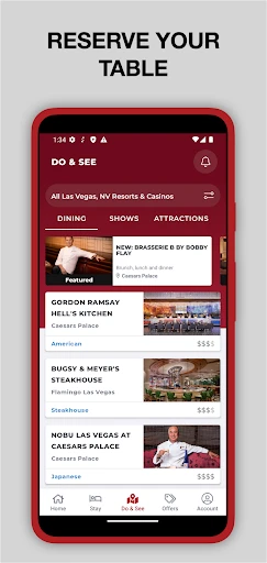 Caesars Rewards Resort Offers screenshot