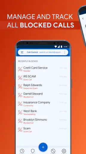 Call Control. Call Blocker screenshot