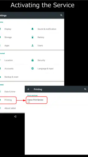 Canon Print Service screenshot