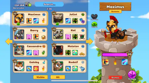 Castle Cats - Idle Hero RPG screenshot
