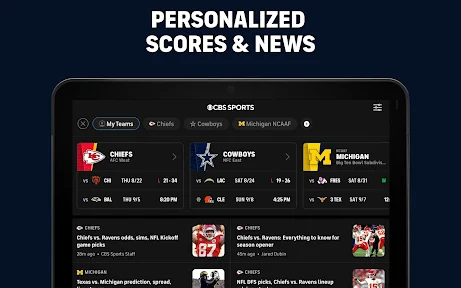 CBS Sports App: Scores & News screenshot