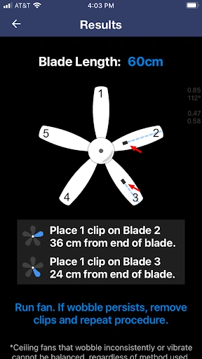 Ceiling Fan Balancer screenshot