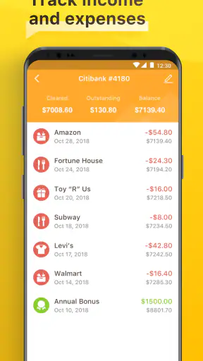 Checkbook - Account Tracker screenshot