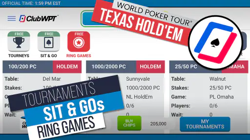 ClubWPT: Free Poker, Casino screenshot