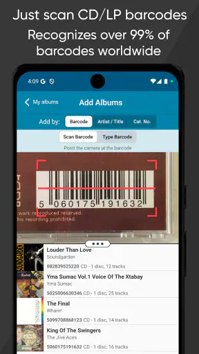 CLZ Music, CD/vinyl collection screenshot