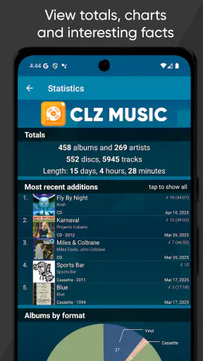 CLZ Music, CD/vinyl collection screenshot