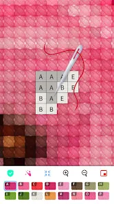 Color by Letter: Sewing game screenshot