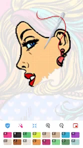 Color by Letter: Sewing game screenshot