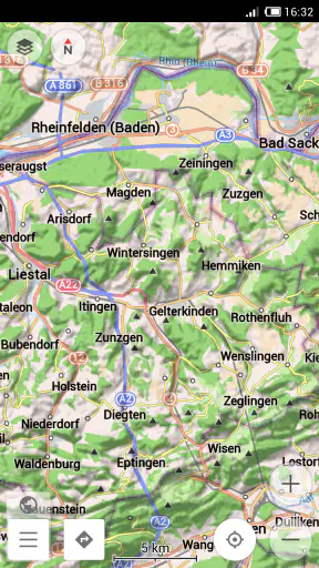 Contour lines plugin — OsmAnd screenshot