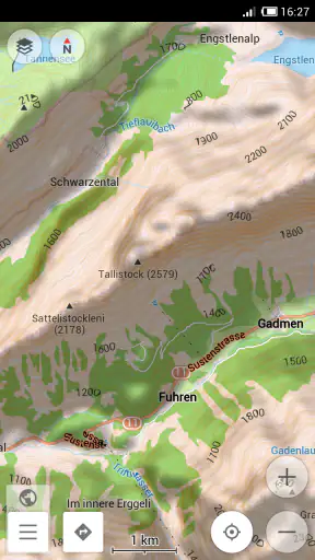 Contour lines plugin — OsmAnd screenshot