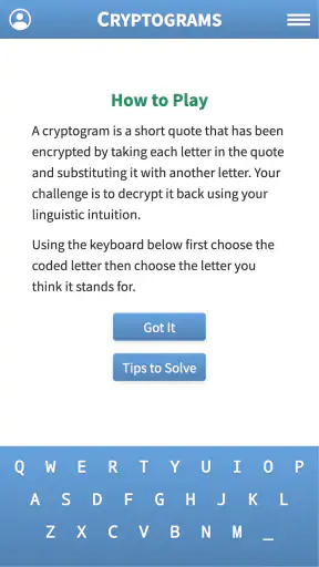 Cryptogram · Cryptoquote Game screenshot