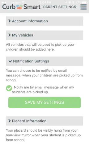 CurbSmart Parent screenshot