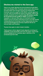 Dave - Fast Cash & Banking screenshot