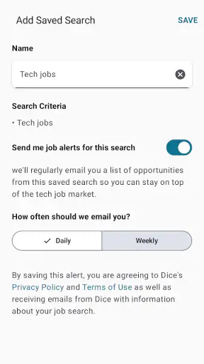 Dice Tech Careers screenshot