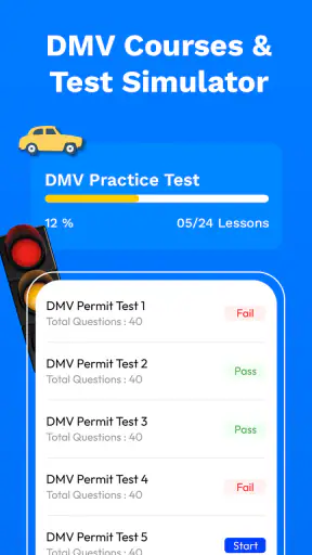 DMV Written Exam Practice App screenshot