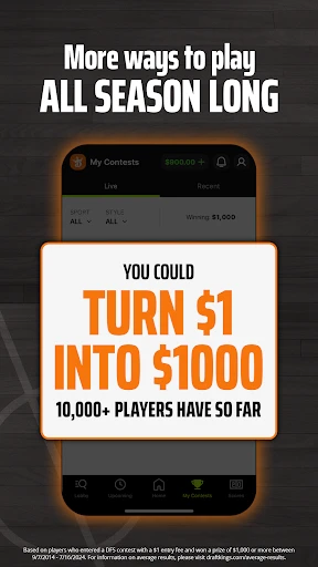 DraftKings Fantasy Sports screenshot