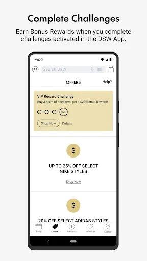 DSW Designer Shoe Warehouse screenshot