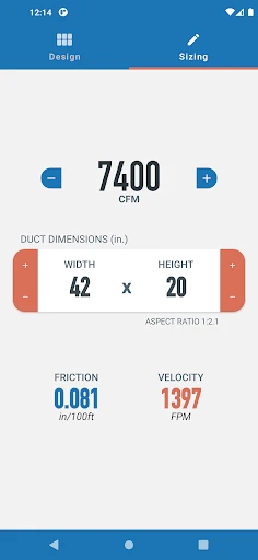 Ductulator Pro screenshot