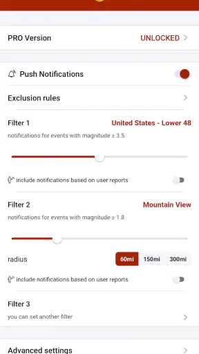 Earthquake screenshot