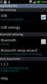 EasyTether Pro screenshot