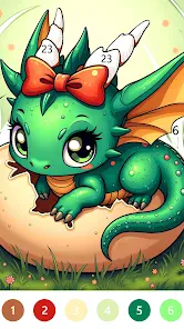 Fairytale Color by number game screenshot