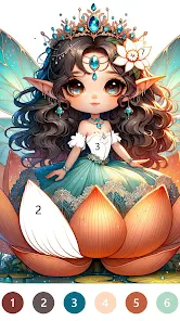 Fairytale Color by number game screenshot