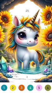 Fairytale Color by number game screenshot