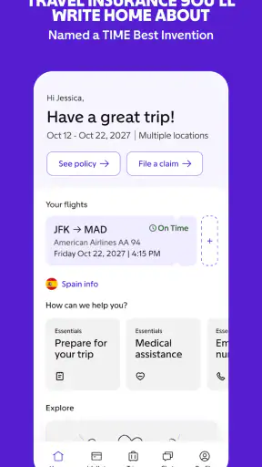 Faye Travel Insurance screenshot