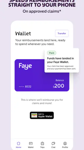 Faye Travel Insurance screenshot