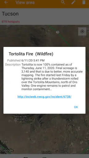Fireguard Wildfire Tracker screenshot