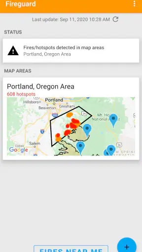 Fireguard Wildfire Tracker screenshot