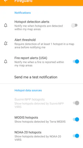 Fireguard Wildfire Tracker screenshot