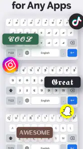 Fonts Art: Cute Keyboard Font screenshot
