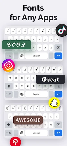 Fonts Art: Cute Keyboard Font screenshot