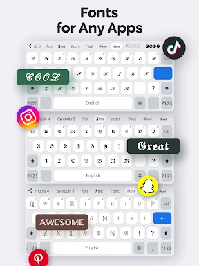 Fonts Art: Cute Keyboard Font screenshot