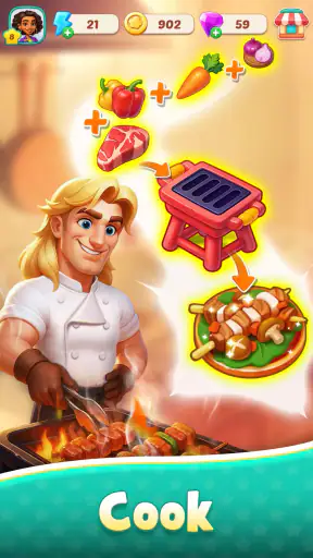 Foodstars: Merge & Cook screenshot