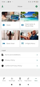 Frontier Airlines screenshot